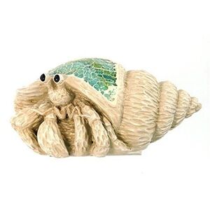 NWOT Decorative Hermit Crab Figurine with Mosaic Shell 6in